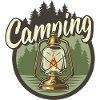 Campinglaterne im Wald
