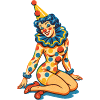 Pastel Circus Clown Portrait