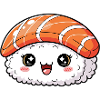 Kawaii Salmon Nigiri Sushi Smile