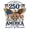 USA 250 Years Eagle Emblem