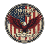 Patriotic Eagle Crest: 250 Years USA
