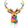 Bunter Hirsch – Graffiti Tierkunst
