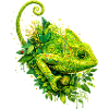 Green Chameleon – Nature Graffiti Art