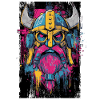 Vikinghelm Farb-Splatter