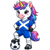 Football Unicorn Scotland Fan Scottish Flag