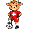Football Cow Switzerland Fan Swiss Flag Suisse