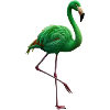 Emerald Flamingo Silhouette