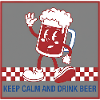 Keep Calm Beer Caricature