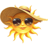 Sunny Sun with Hat and Shades