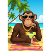 Tropical Monkey Beach Party