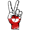 Greenland Flag Peace Symbol used