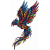 Neon Phoenix on Black