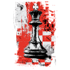 Chess King – Grunge Strategy Motif