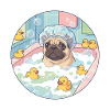 Pug Bathing Day
