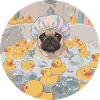 Mops in the bubble bath