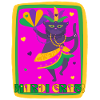 Mardi Gras Dancing Cat