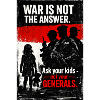 Antiwar Silhouette Child Against Generals