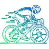 Minimalist road bike motif