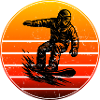 Snowboard motif with recognition value