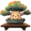 Kawaii Bonsai Smile in Pot