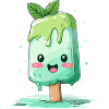 Mintgrüner Kawaii Pops