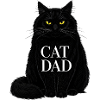 Cat Dad - Schwarze Katze Illustration Design