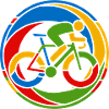 Buntes Fahrrad Rennrad Kunst Motiv