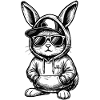 Funny Easter Design Hip Hop Bunny