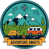 Adventure Camping Road Trip Wilderness Badge