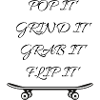 Minimal Skateboard Outline