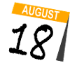 18th Birthday August Gift Calendar