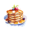 Crêpes à l’aquarelle avec du sirop
