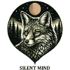 Silent Mind - Fuchs im Woodcut Stil