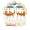 Original 1996 Vintage Vintage Birthday Retro