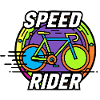 Motivo della bici da bicicletta da speed rider Color Neon