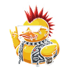 Punkente with spike sunglasses