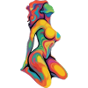 Rainbow Abstract Woman Silhouette