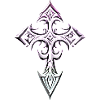Gradient Gothic Cross Glyph