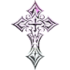 Iridescent Gothic Cross