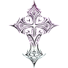 Croix ornée pastel