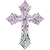 Croix ornée pastel