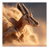 Antilope im Sandsturm – Schnelligkeit & Instinkt