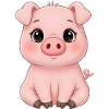 Cuddly Piggy Cartoon – Cute Animal Look
