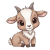Dessin animé mignon de chevreau
