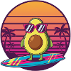 Avocado 80s Sunset