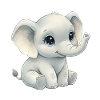 Petit éléphant dans le style aquarelle