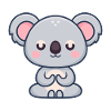 Koala doudou zen pastel