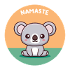 Koala Namaste Pastel Rond