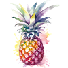 Aquarelle à l’ananas