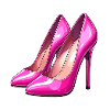 Pink shiny high heels